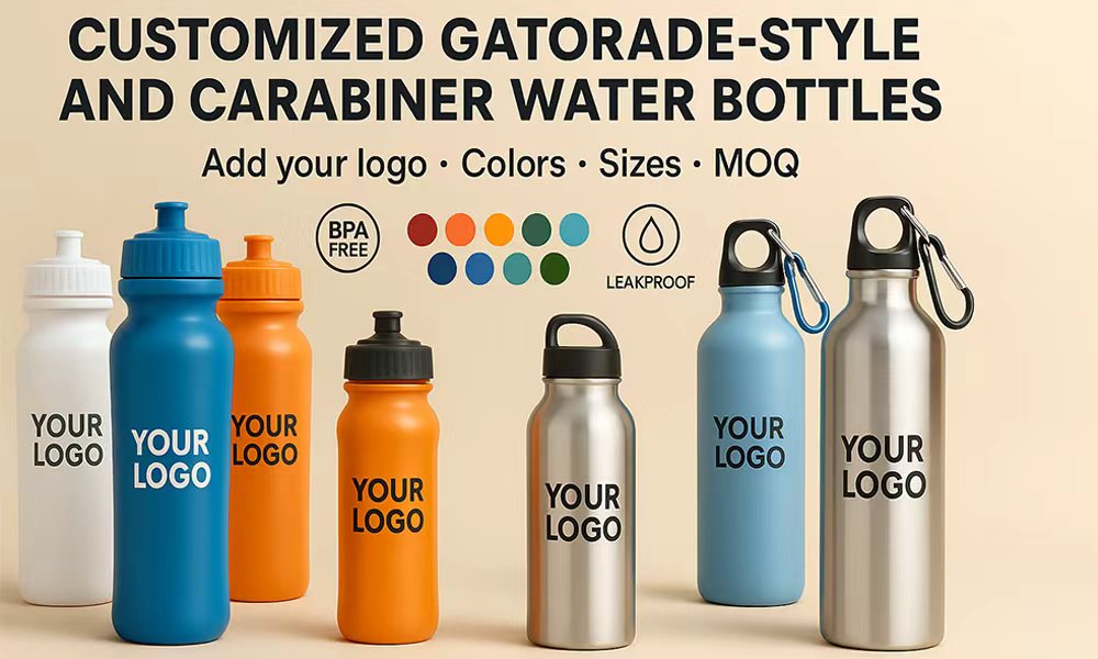 Customized Gatorade water bottle with logo design